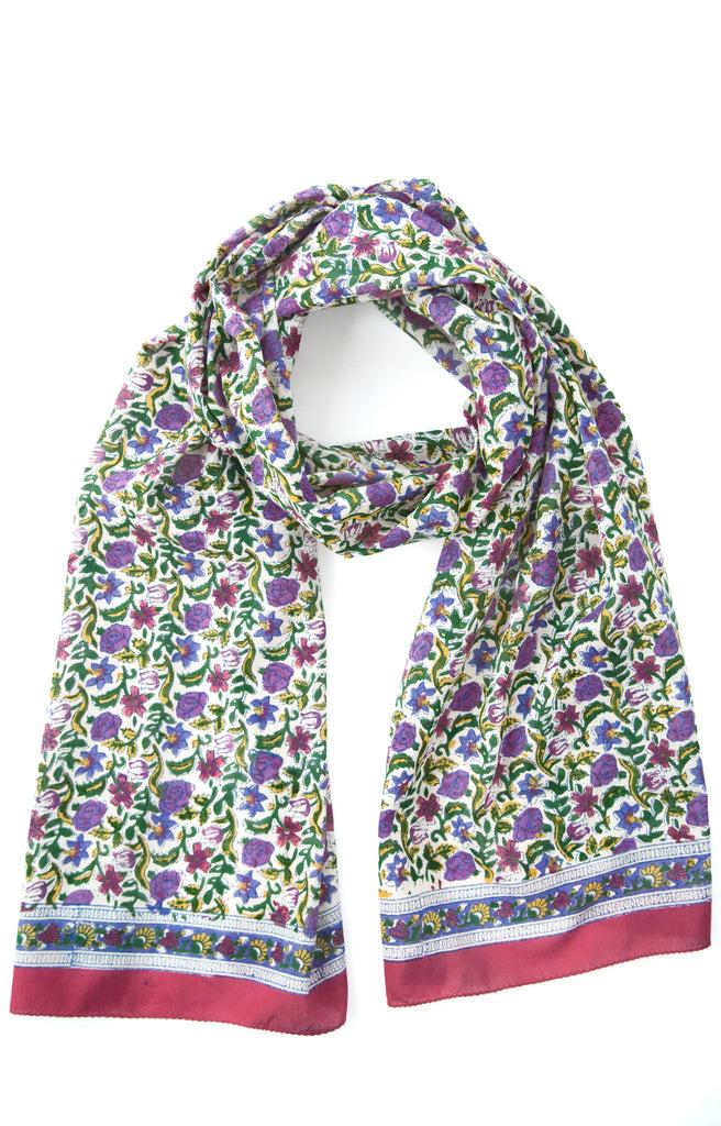 Anokhi Scarf In Summer Wildflowers