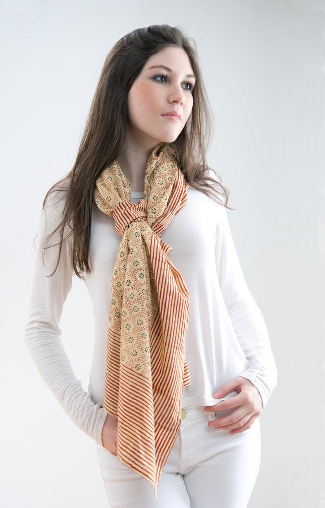 Anokhi Scarf In Sun Stamp