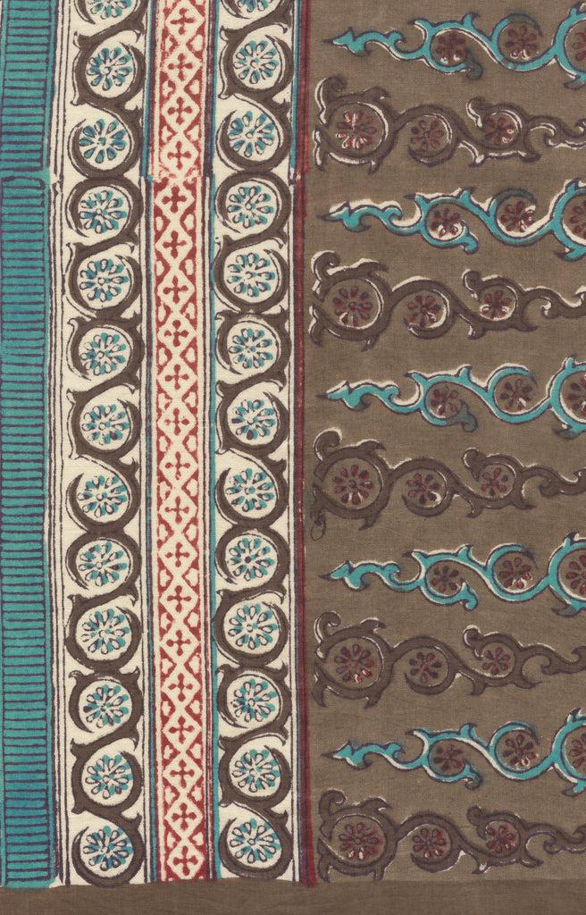 anokhi Scarf in Taupe Mosaic