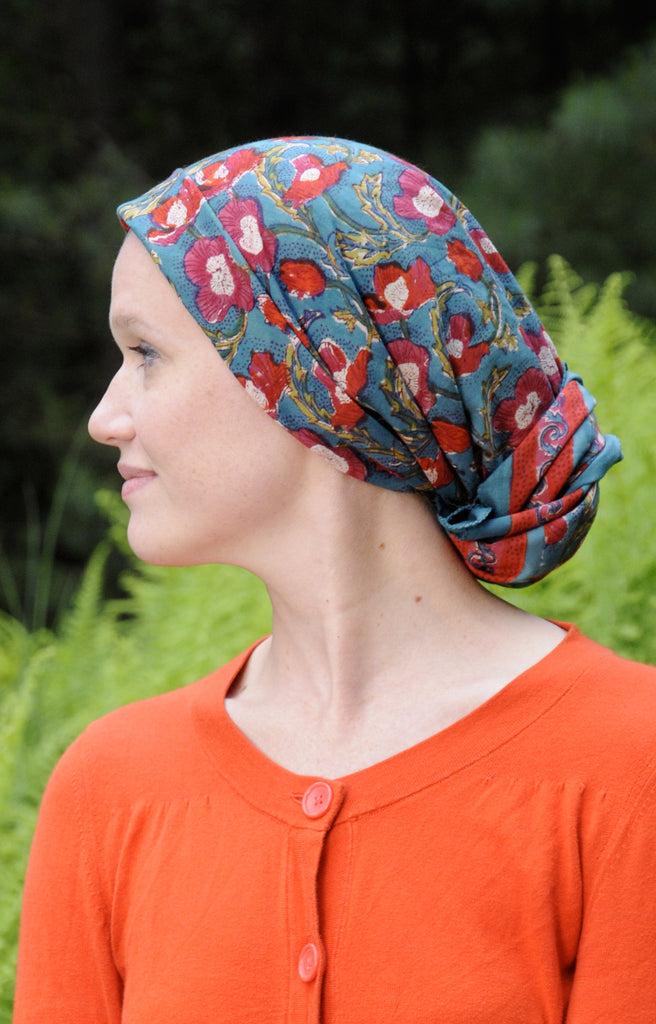 Anokhi Scarf In Teal Floral