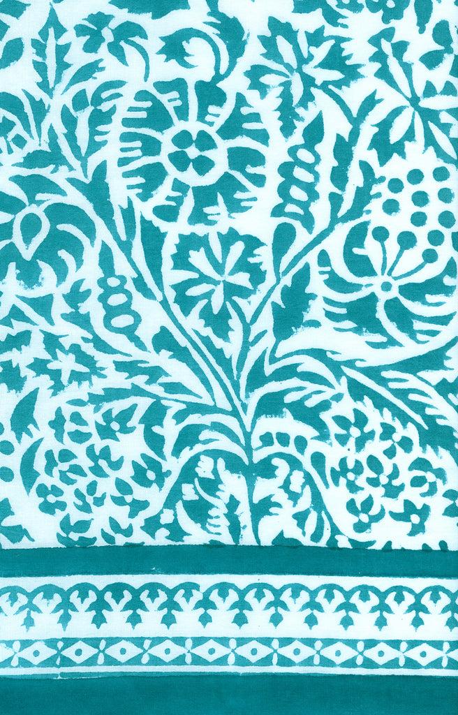 anokhi Scarf in Teal Stencil