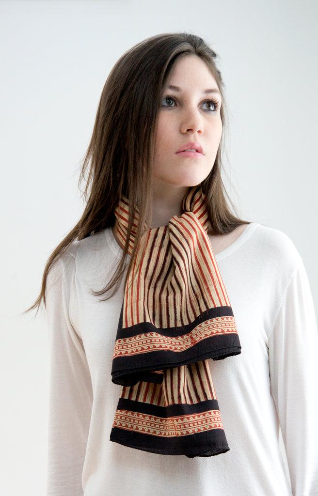 Anokhi Scarf In Tribal Stripe