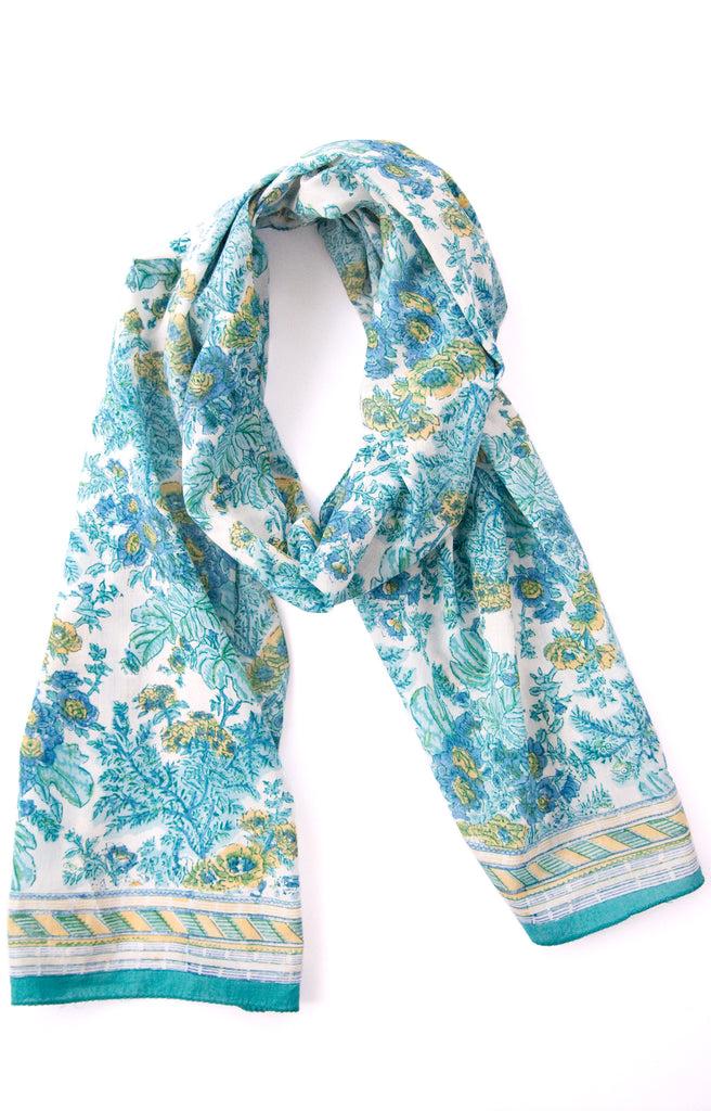 Anokhi Scarf In Turquoise Bridal Wreath