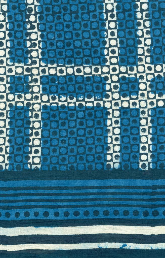 Anokhi Short Kimono In Japanese Grid