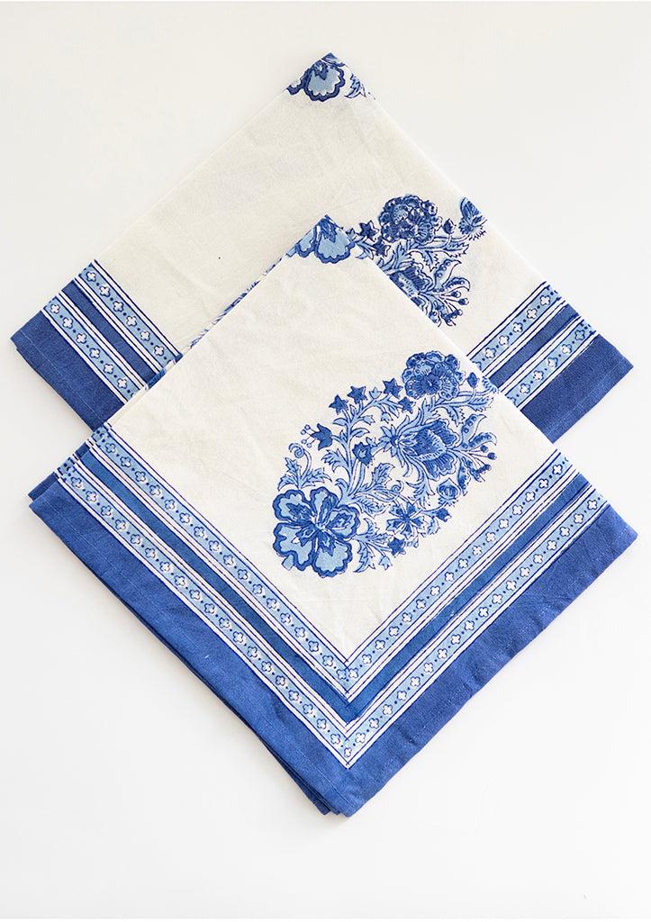 Anokhi Table Linens In Blue Bouquet