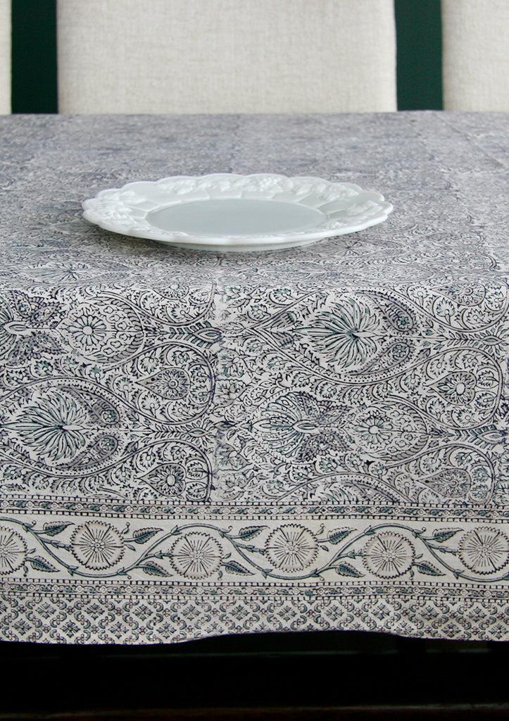 anokhi Table Linens in Grey Tiles