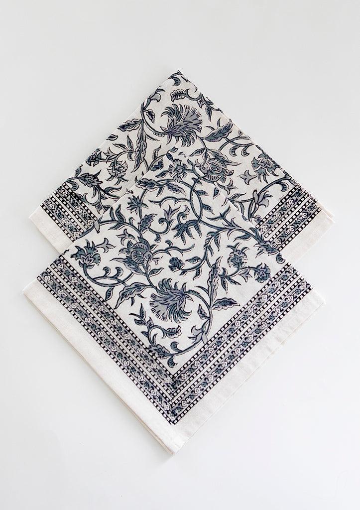 Anokhi Table Linens In Grey Vines