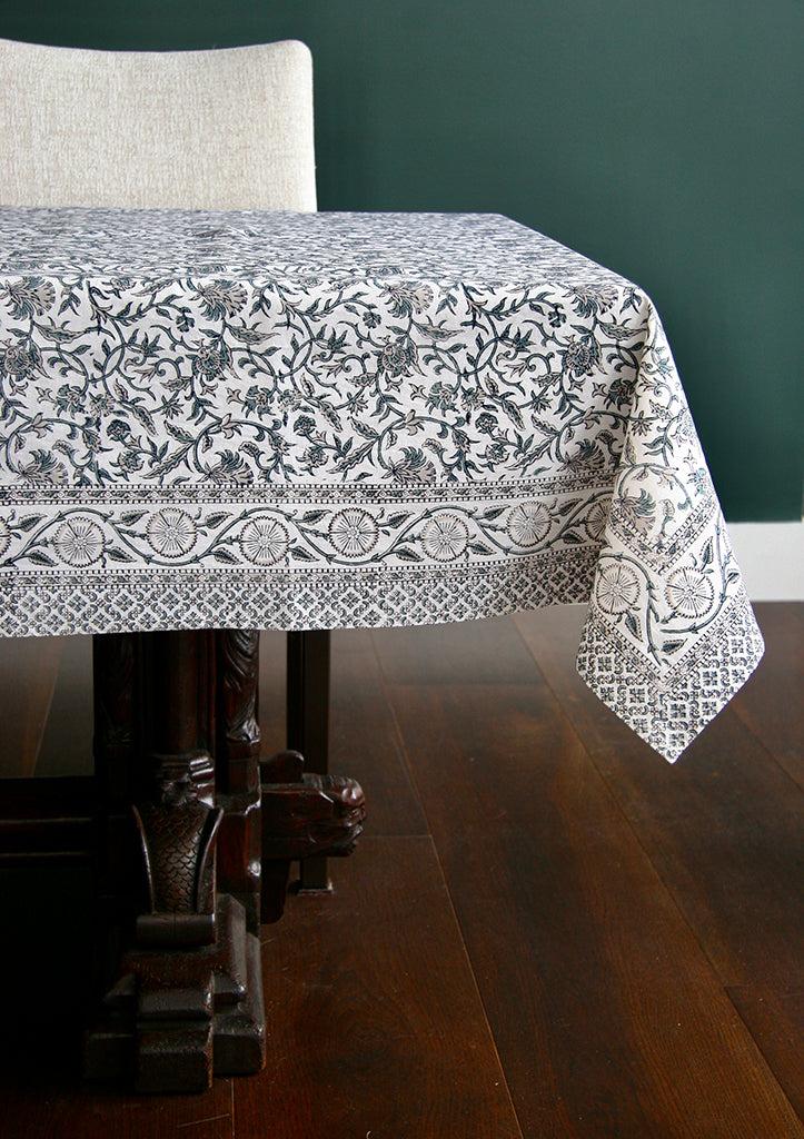 anokhi Table Linens in Grey Vines