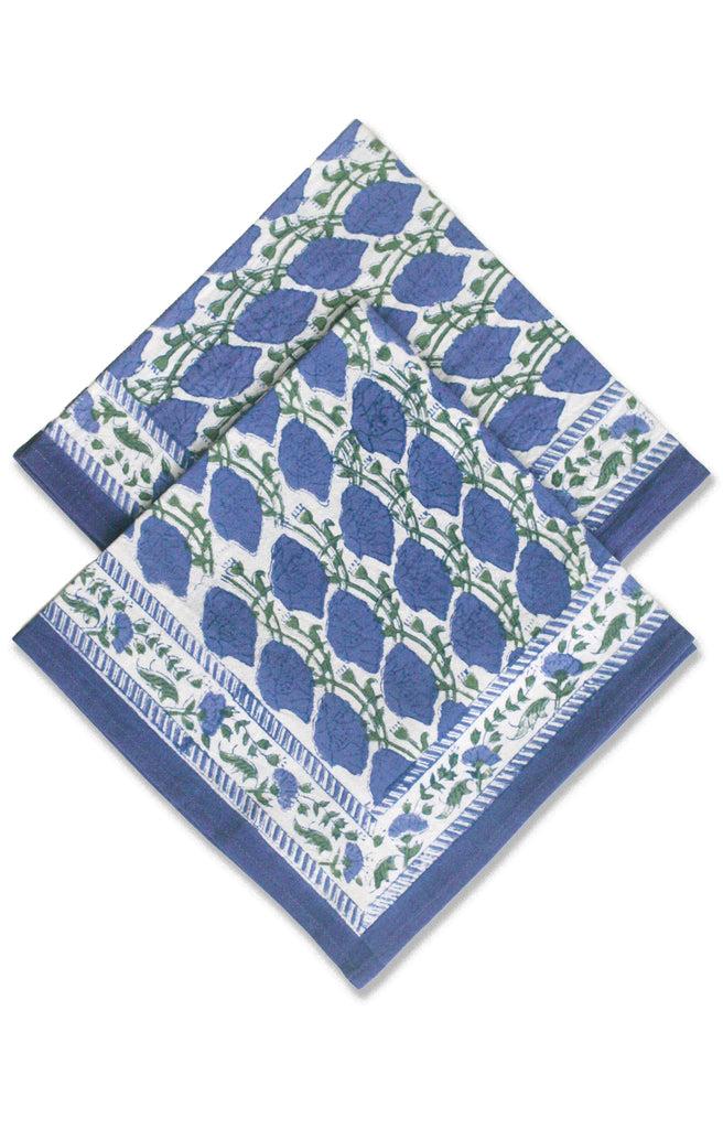 Anokhi Table Linens In Lapis Poppy