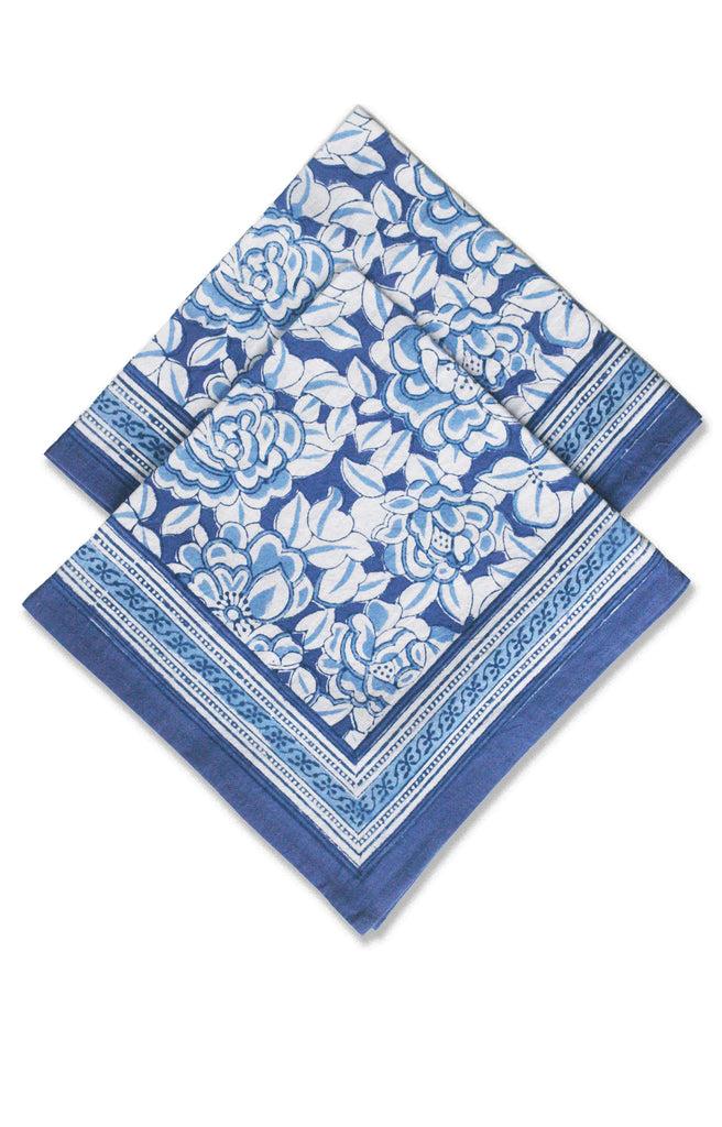 Anokhi Table Linens In Porcelain Flower Blue