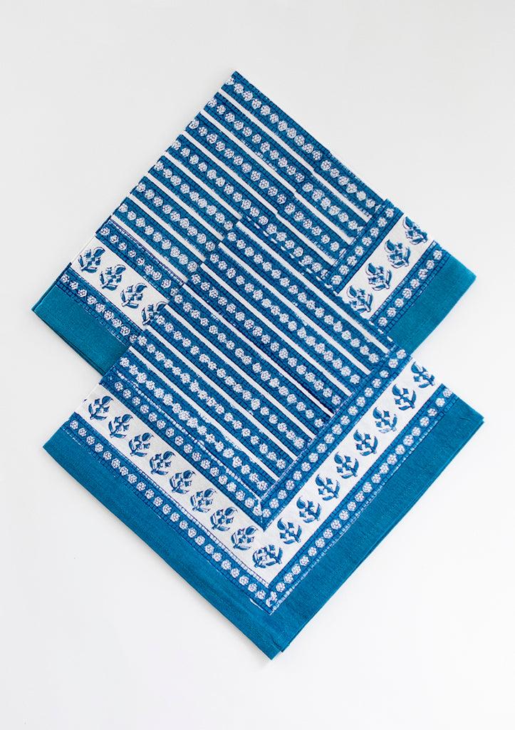 Anokhi Table Linens In Striped Denim