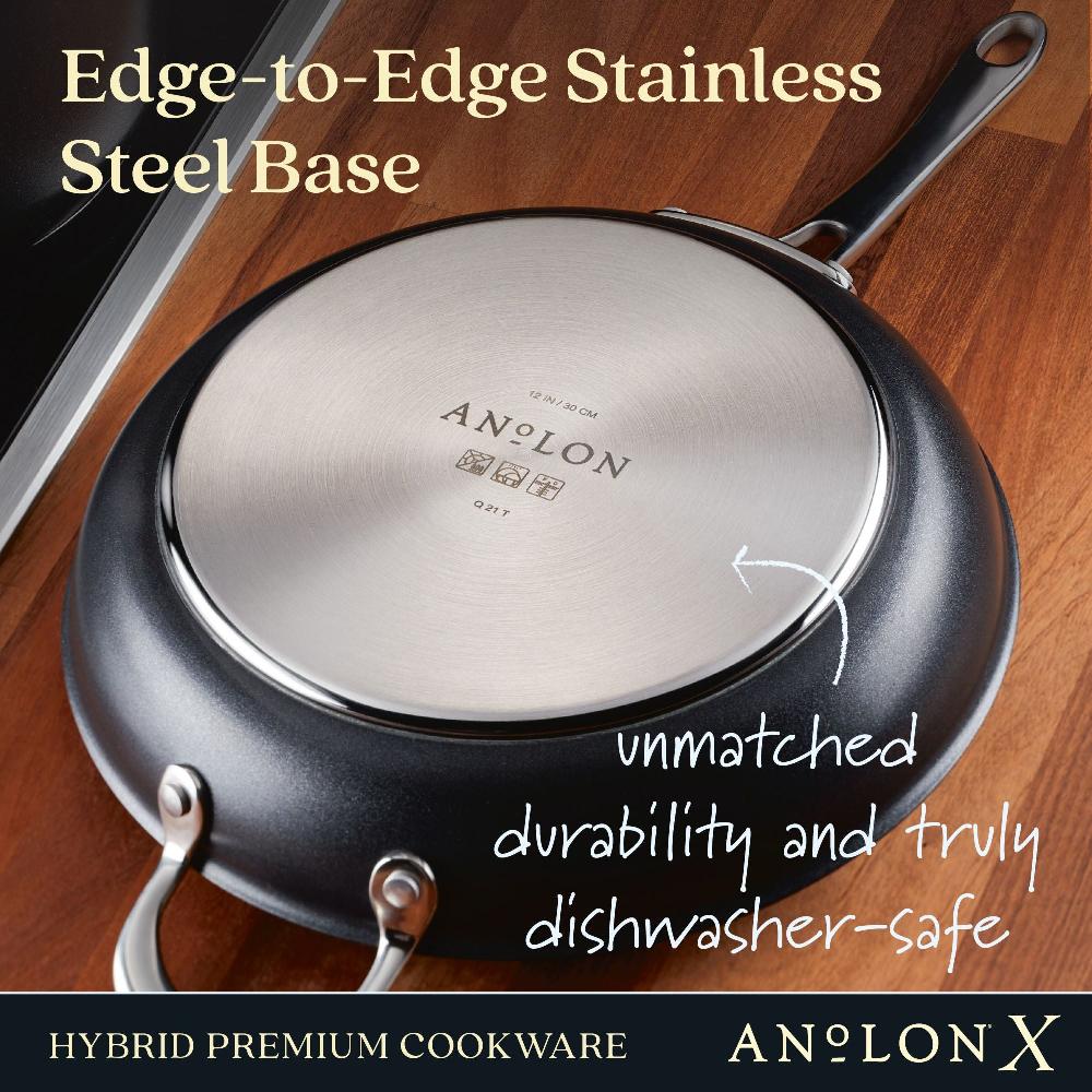 Anolon 10-Inch And 12-Inch Hybrid Nonstick Frying Pan Set