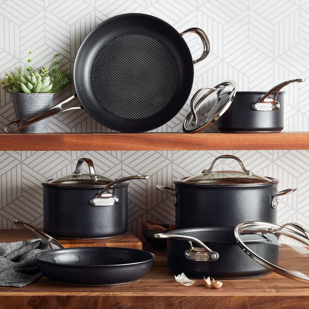 Anolon 10-Piece Hybrid Nonstick Cookware Induction Set