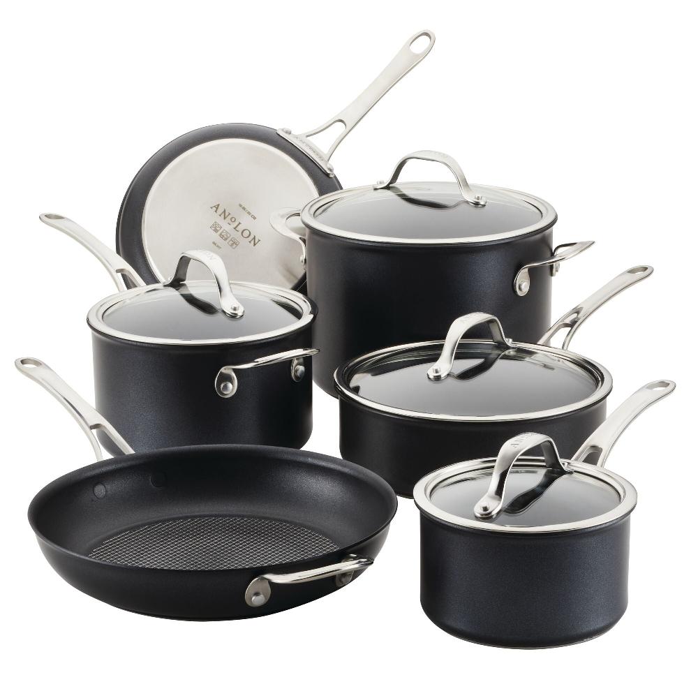 anolon 10-Piece Hybrid Nonstick Cookware Induction Set