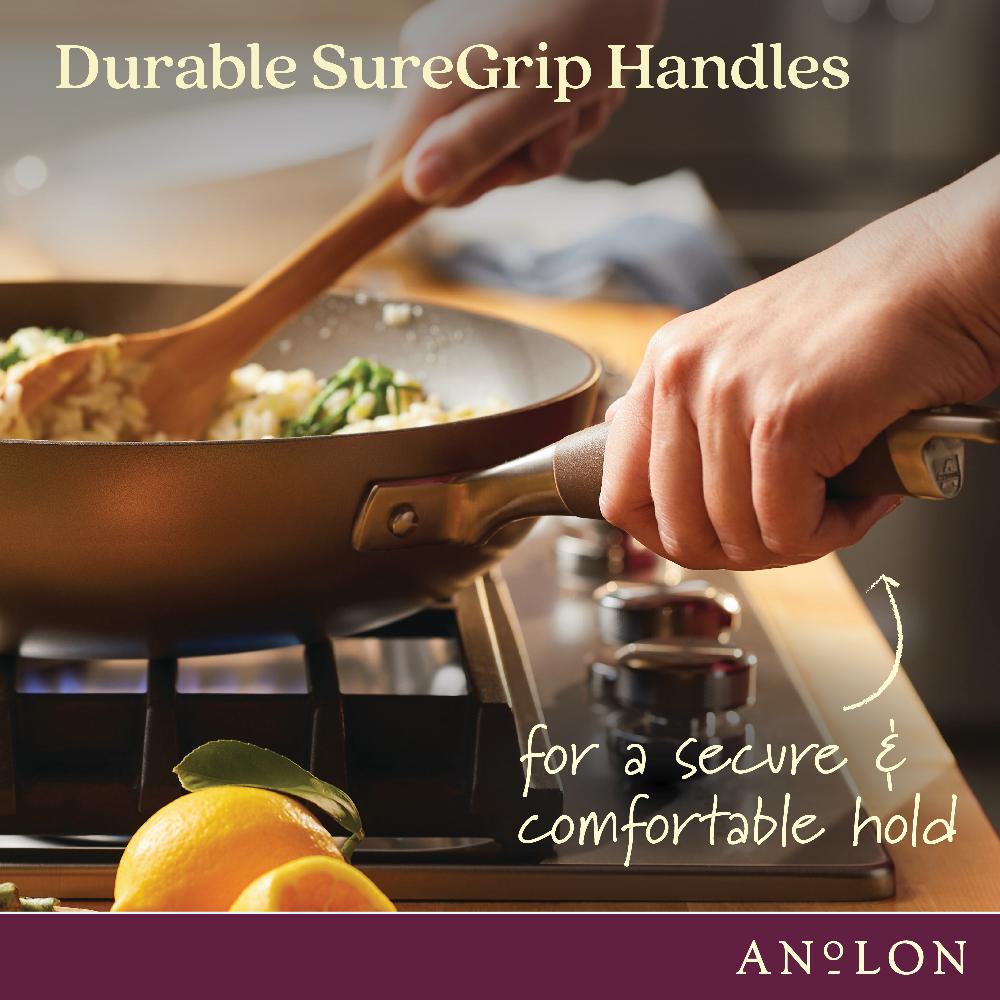 Anolon 12-Inch Hard Anodized Nonstick Ultimate Pan With Lid