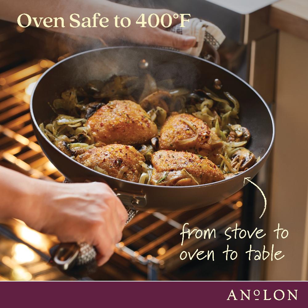 Anolon 12-Inch Hard Anodized Nonstick Ultimate Pan With Lid