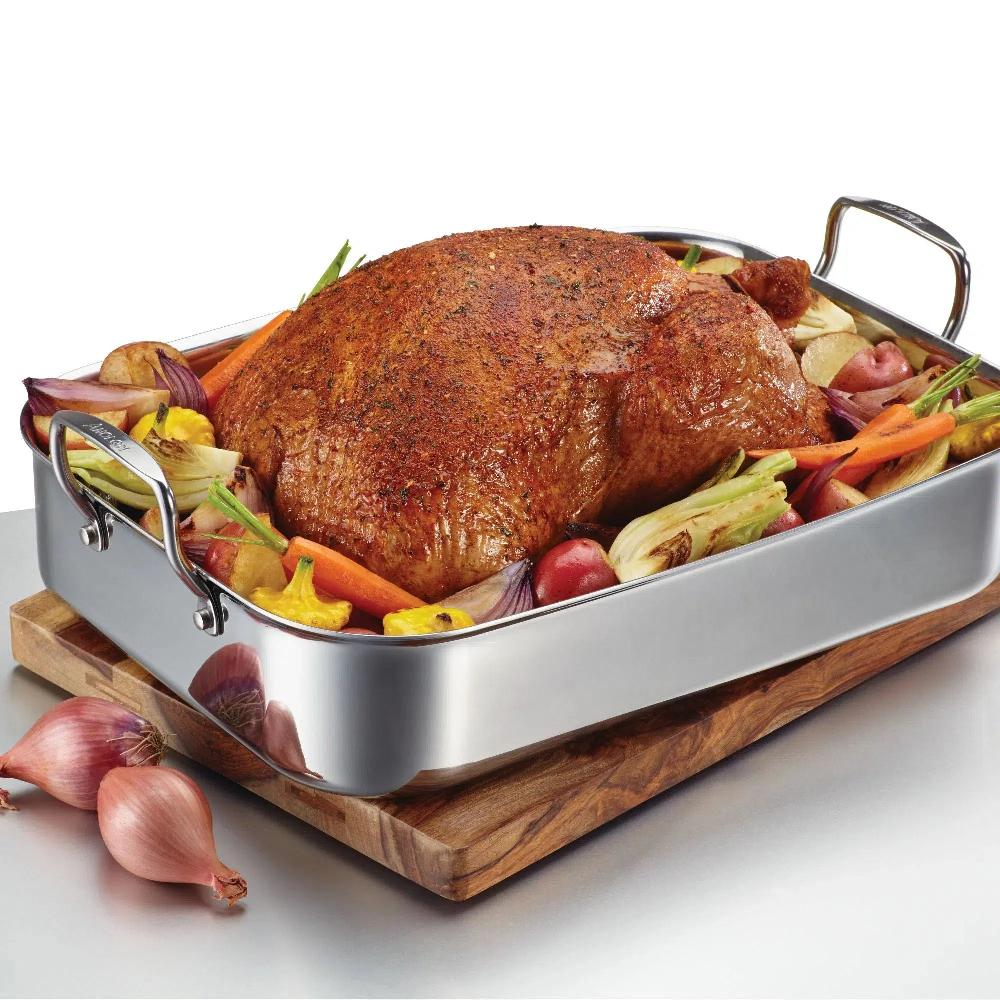 Anolon 17" X 12.5" Rectangular Roaster With Nonstick Rack