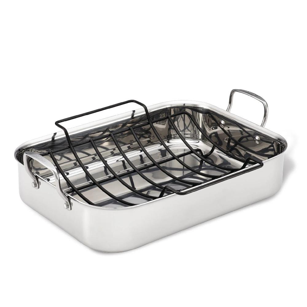 anolon 17" x 12.5" Rectangular Roaster with Nonstick Rack