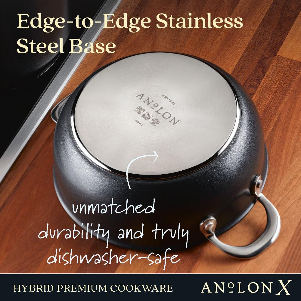 Anolon 4-Quart Hybrid Nonstick Casserole Pan With Lid