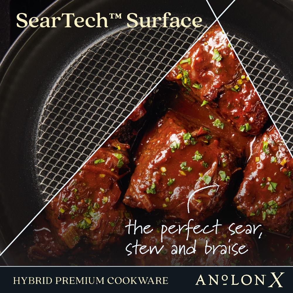 Anolon 4-Quart Hybrid Nonstick Casserole Pan With Lid