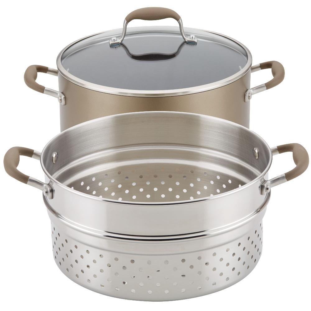 Anolon 8.5-Quart Wide Stockpot With Multi-Function Insert