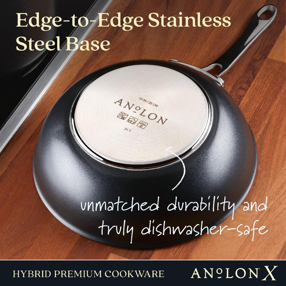 Anolon 10-Inch Hybrid Nonstick Wok With Lid