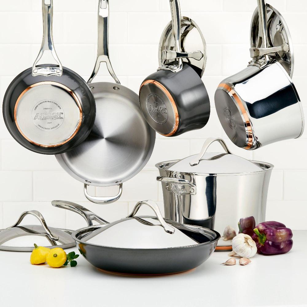 Anolon 11-Piece Mixed Metals Cookware Set