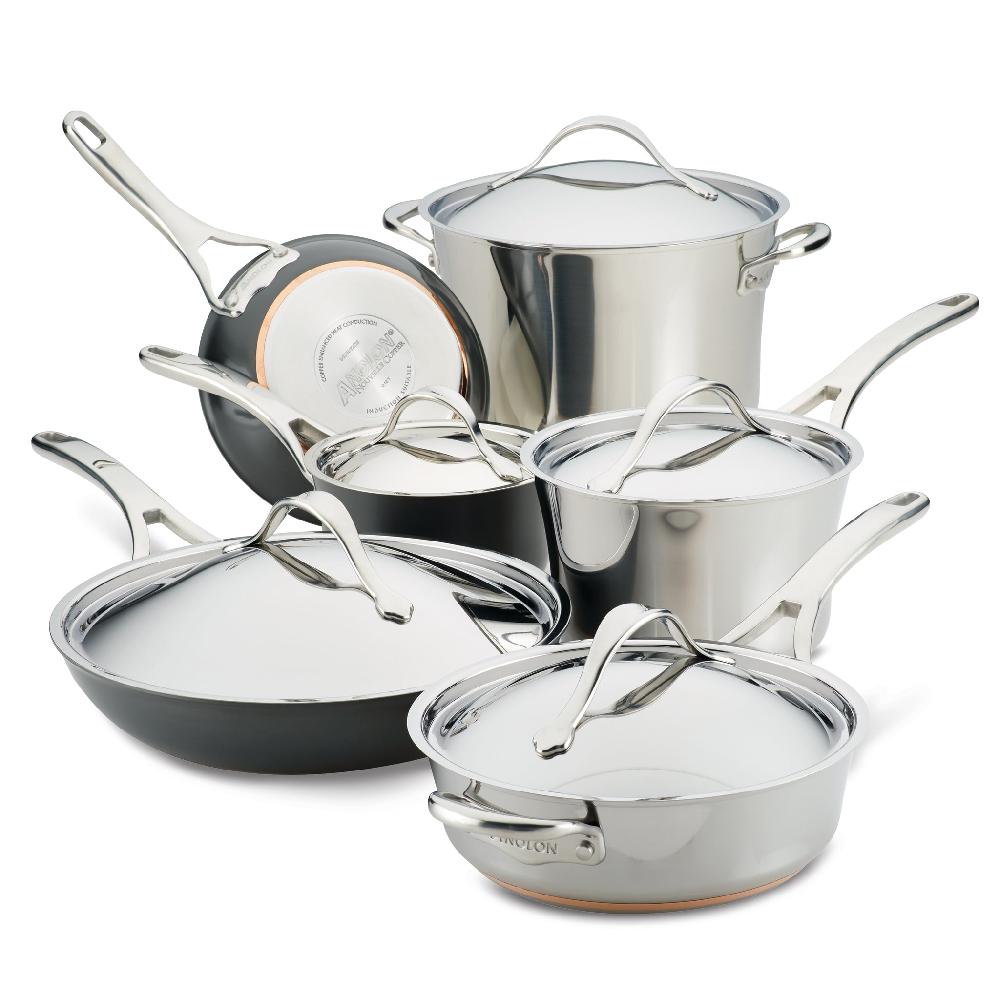 anolon 11-Piece Mixed Metals Cookware Set