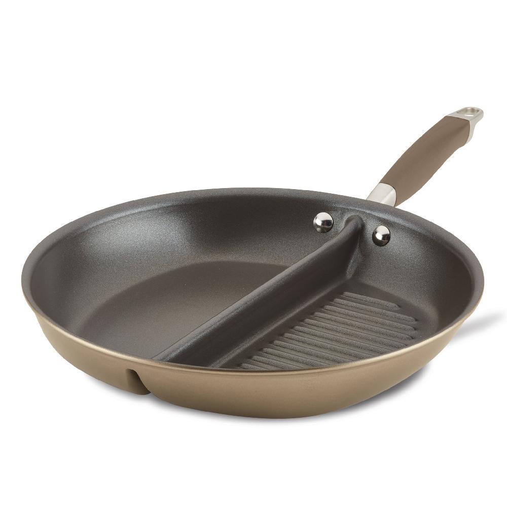 Anolon 12.5-Inch Divided Grill And Griddle Pan