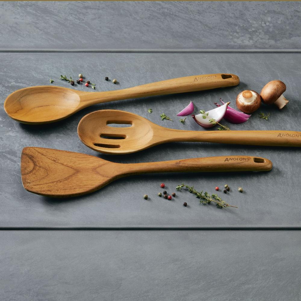 Anolon 3-Piece Teak Tool Set