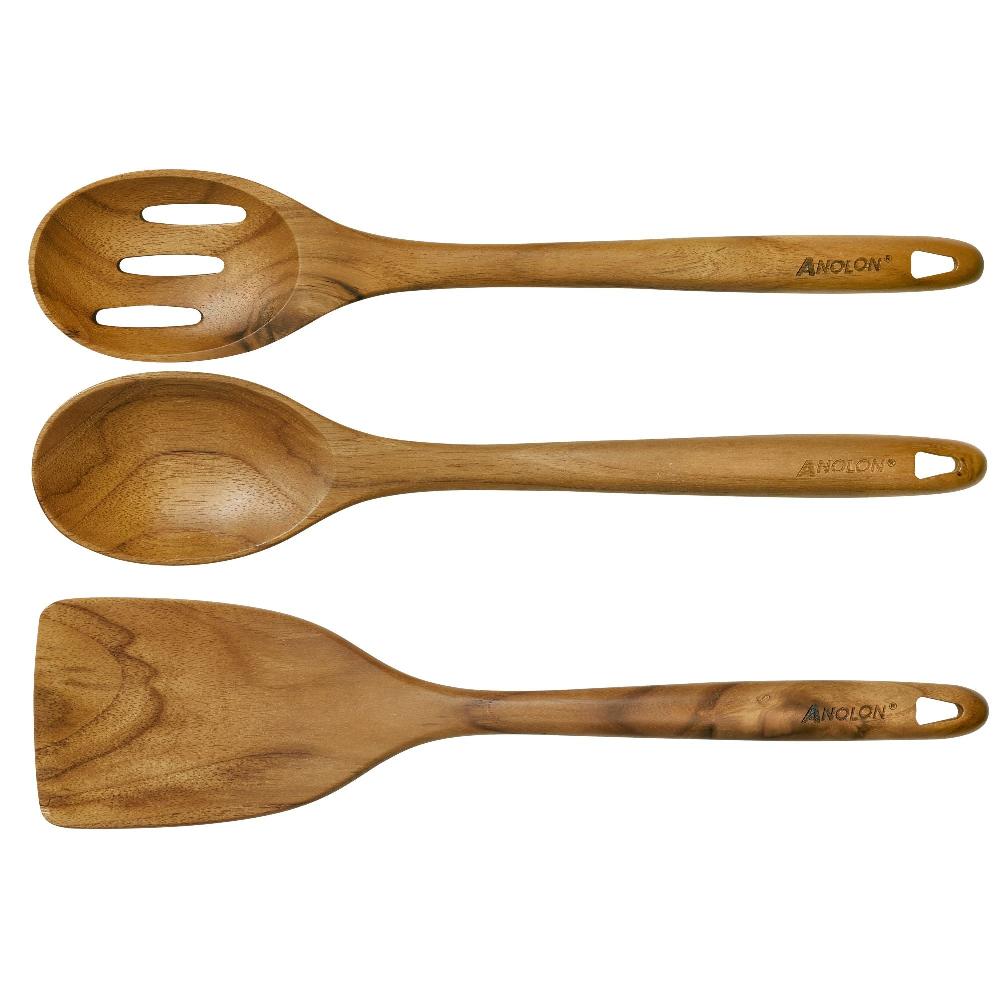 Anolon 3-Piece Teak Tool Set
