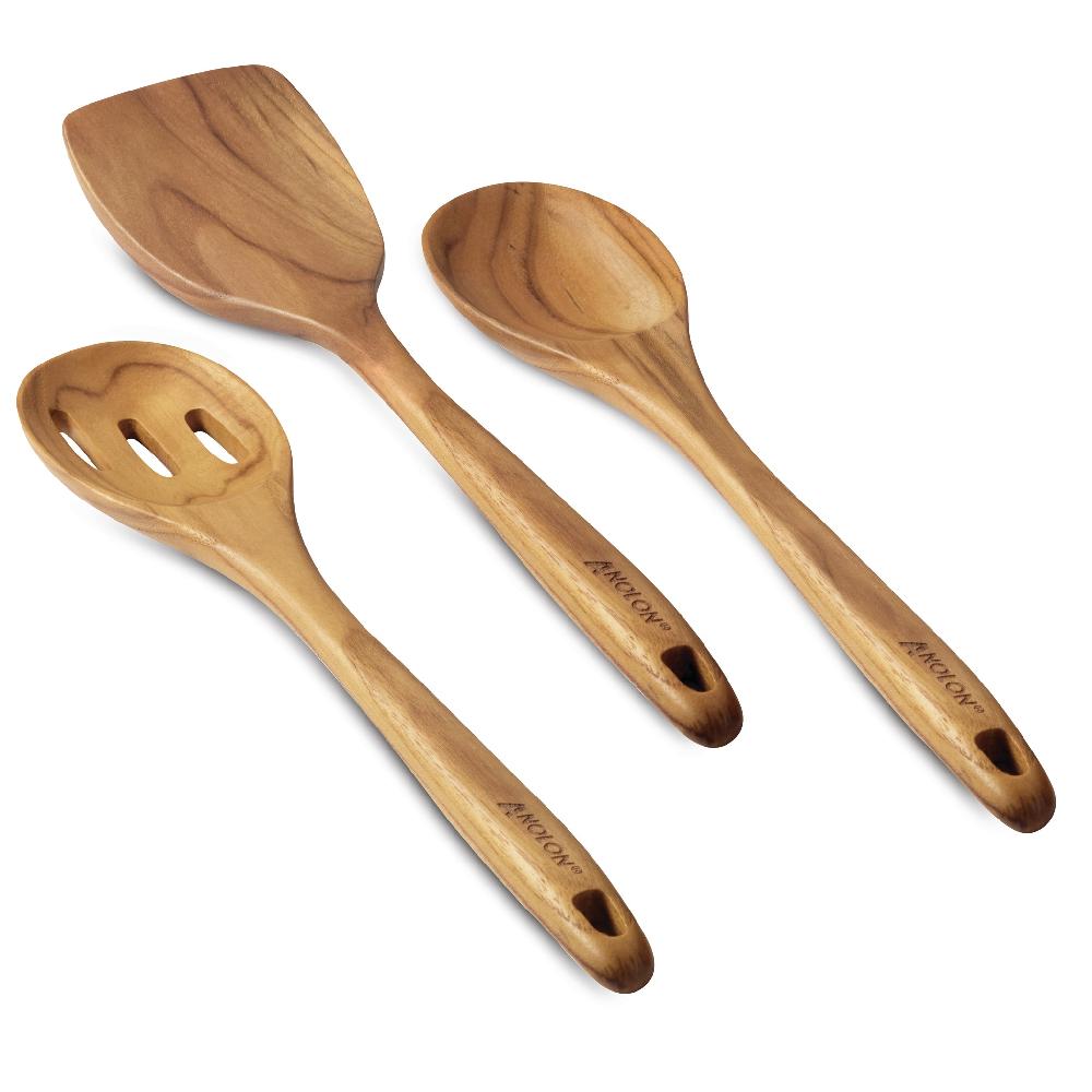 anolon 3-Piece Teak Tool Set