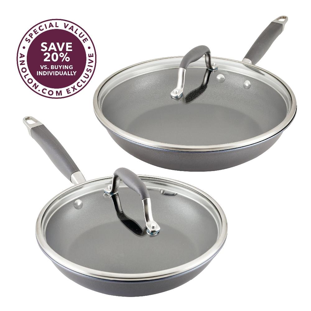 Anolon 4-piece Skillet And Lid Set