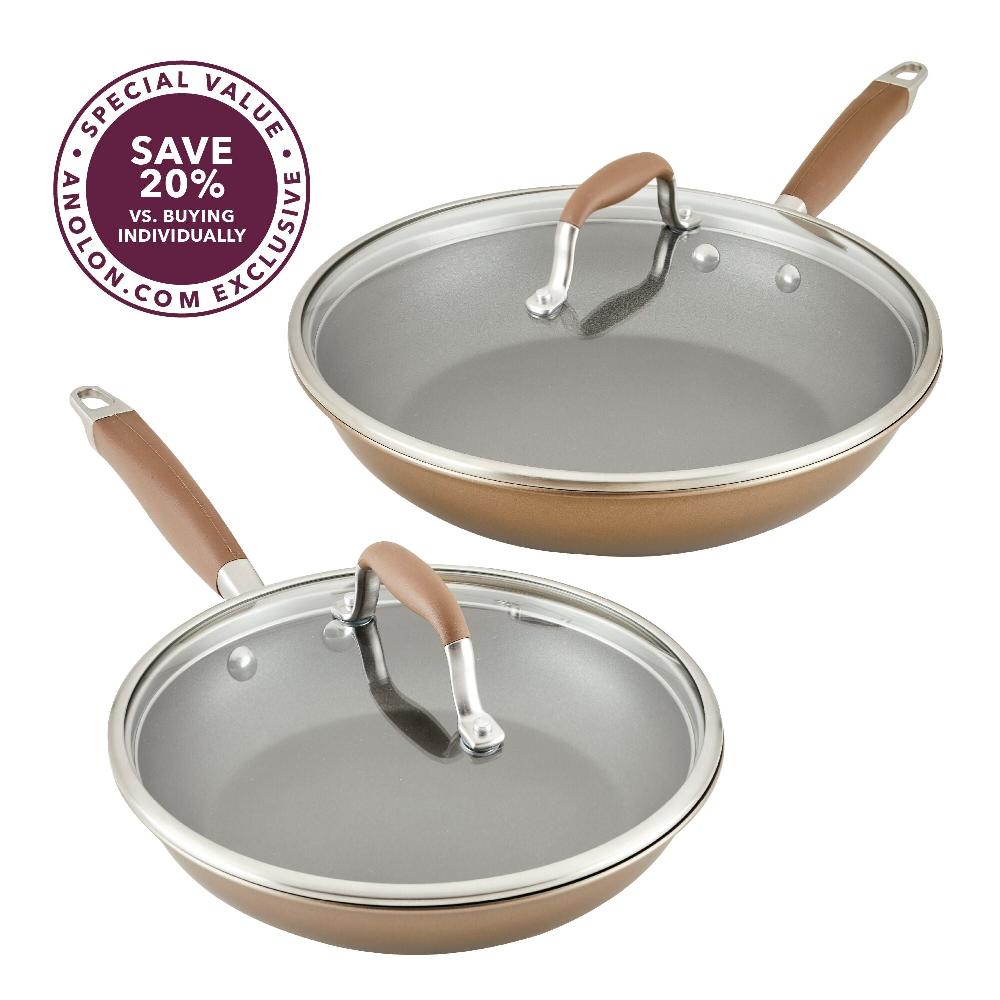 anolon 4-piece Skillet and Lid Set