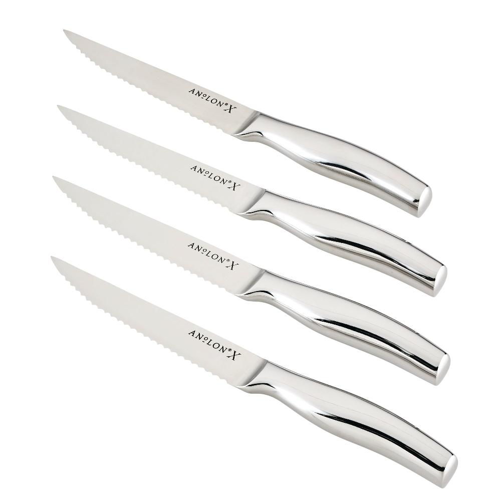 anolon 4-Piece Stainless Steel Steak Knife Set