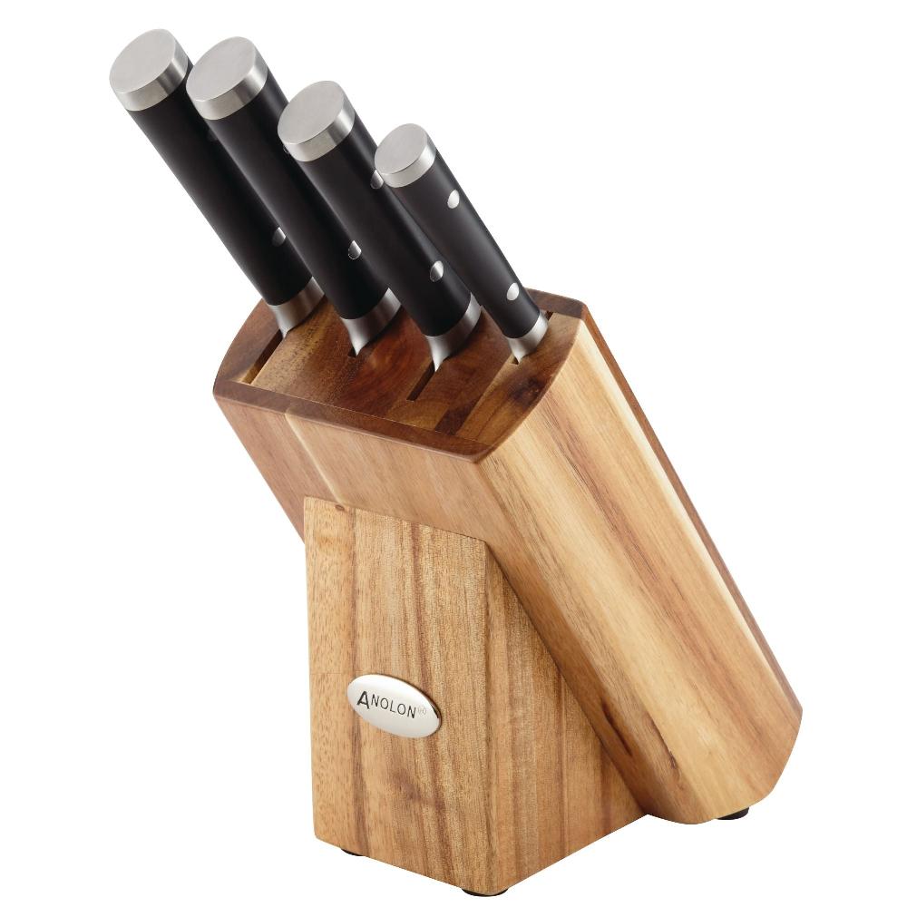 anolon 5-Piece Imperion Damascus Knife Block Set