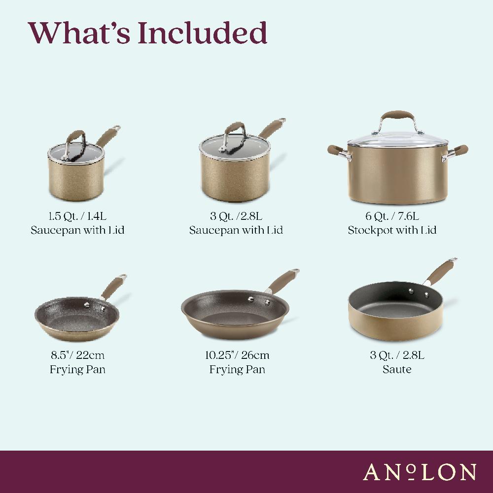 Anolon 9-Piece Hard Anodized Nonstick Cookware Set