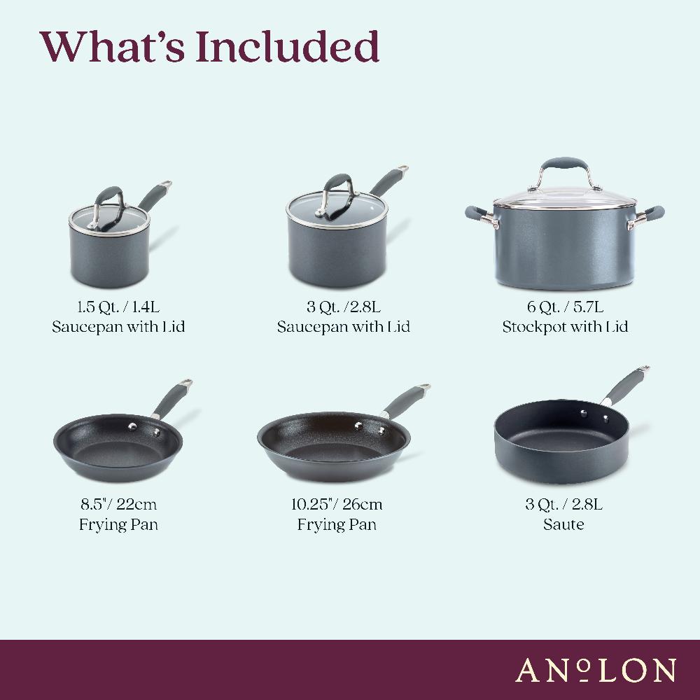 Anolon 9-Piece Hard Anodized Nonstick Cookware Set