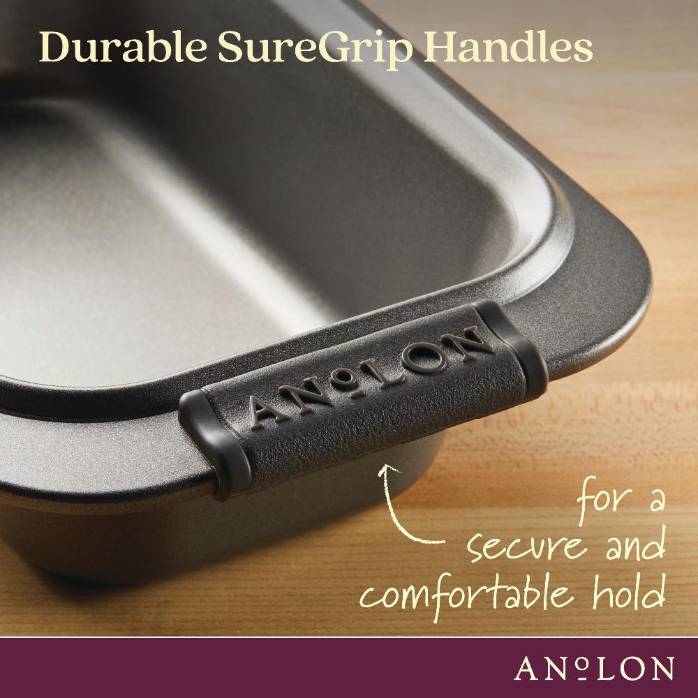 Anolon 9" X 5" Loaf Pan With Silicone Grips