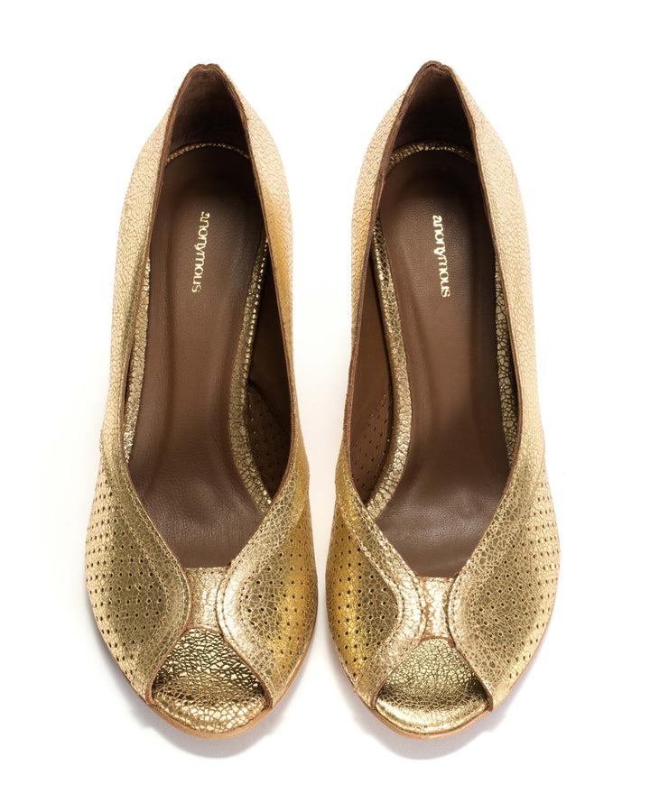 Anonymous Copenhagen Alania Crackled Metallic Goat Gold