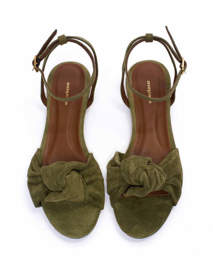 Anonymous Copenhagen Aliza 10 Calf Suede Olive Green