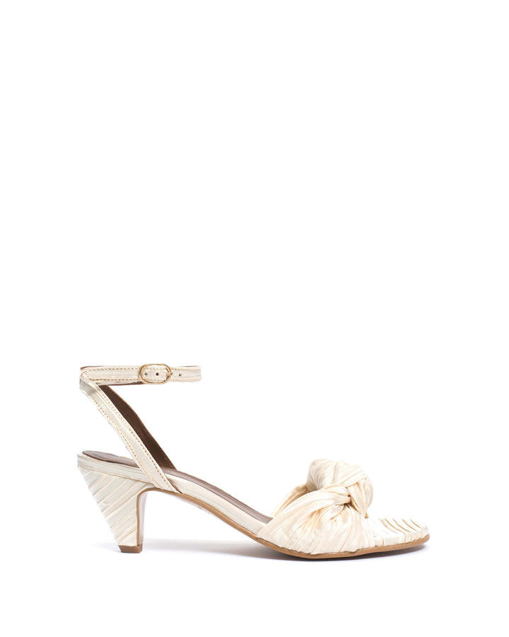 anonymous copenhagen Aliza 50 stiletto Pleated satin Creamy white
