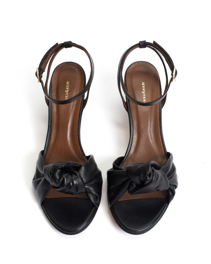 Anonymous Copenhagen Aliza 50 Stiletto Shiny Lamb Black