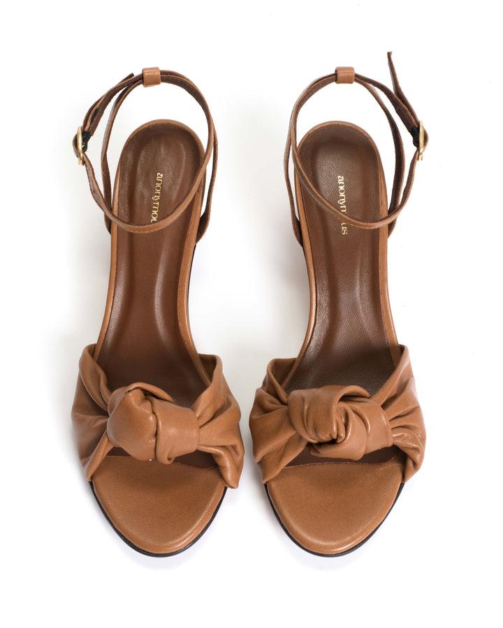 Anonymous Copenhagen Aliza 50 Stiletto Shiny Lamb Caramel