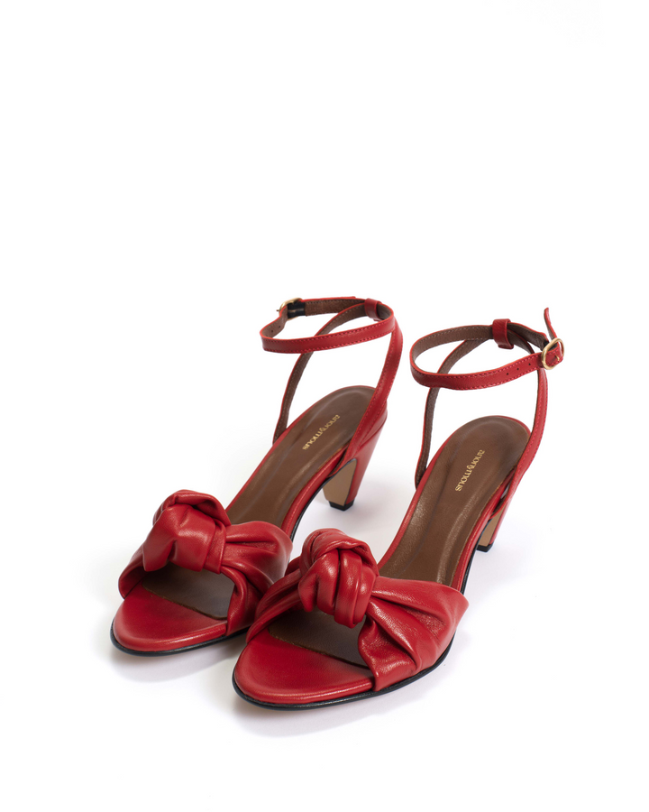 Anonymous Copenhagen Aliza 50 Stiletto Shiny Lamb Ruby Red