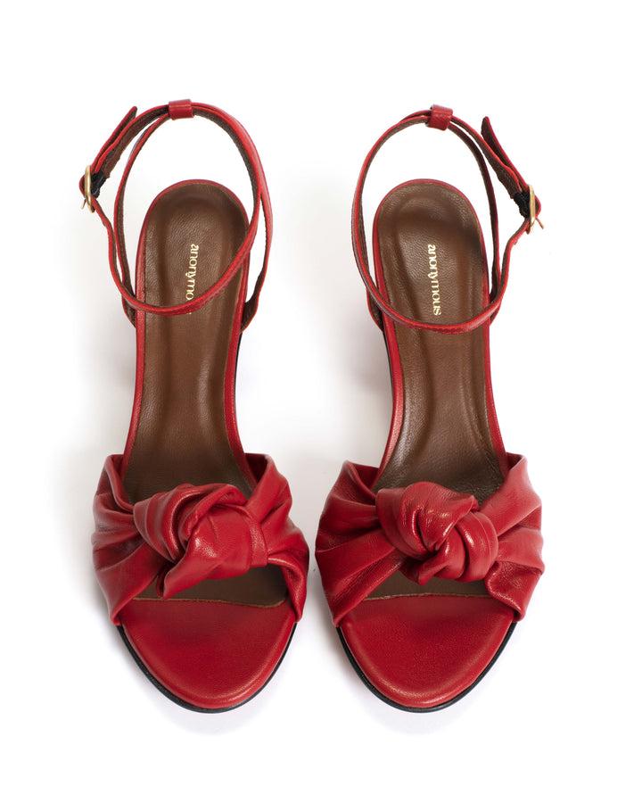 Anonymous Copenhagen Aliza 50 Stiletto Shiny Lamb Ruby Red