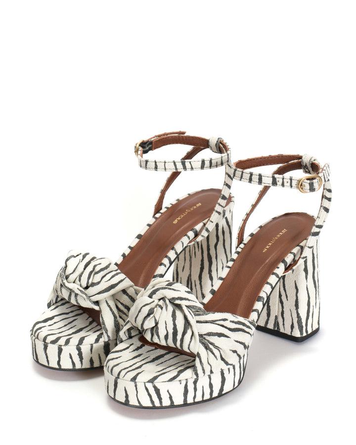 Anonymous Copenhagen Aliza 85 Platform Calf Suede Print Zebra