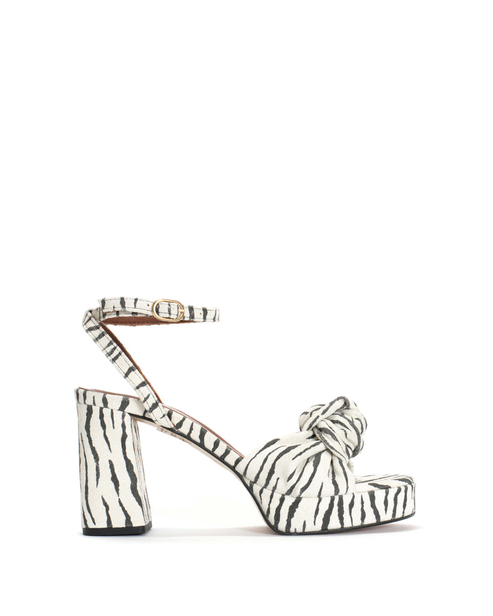 anonymous copenhagen Aliza 85 platform Calf suede print Zebra
