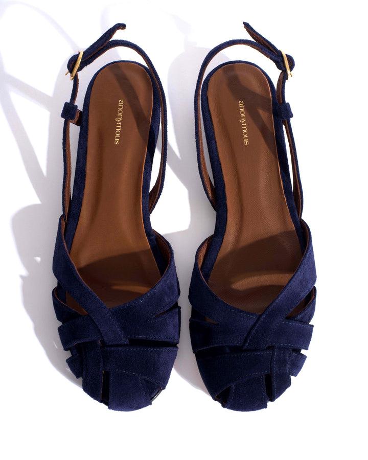 Anonymous Copenhagen Banie 20 Calf Suede Ink Blue