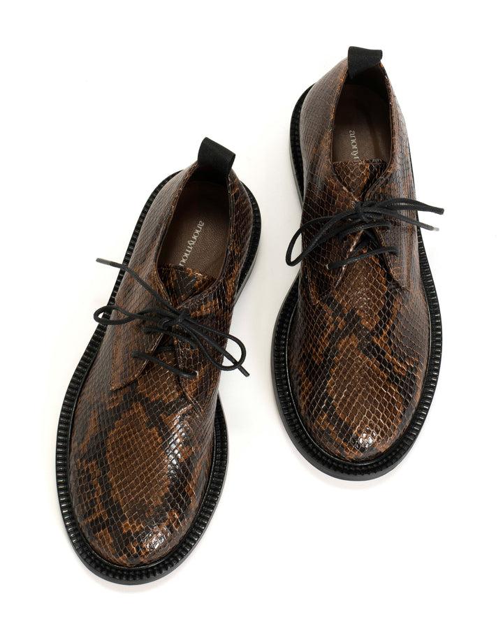 Anonymous Copenhagen Derb Snake Calf Hazelnut